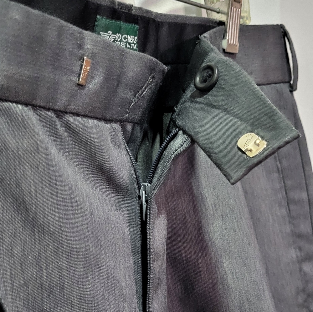 Dockers Premium Men's Gray Pleated Cuffed Dress Pants Size 36X29 - Picture 6 of 12